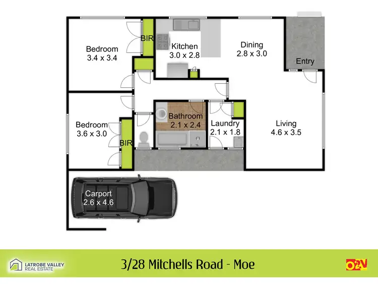 Floorplan of Homely unit listing, 3/28 Mitchells Road, Moe VIC 3825