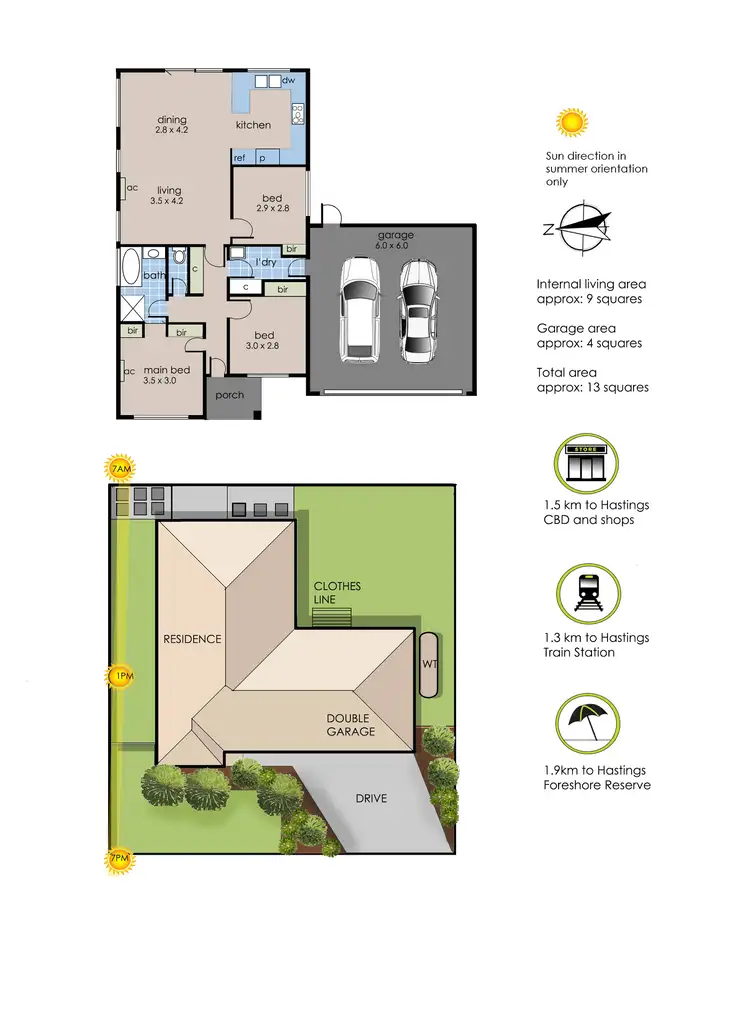 Floorplan of Homely house listing, 9 Rosemary Drive, Hastings VIC 3915