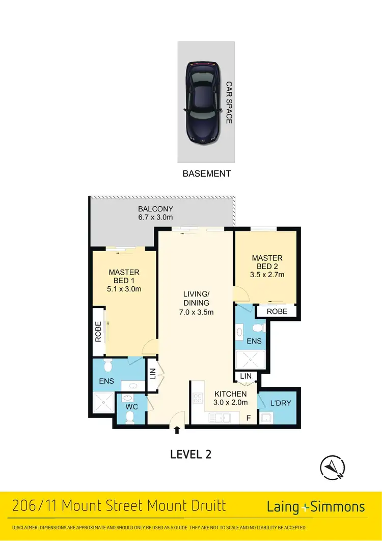 Floorplan of Homely unit listing, 206/11 Mount Street, Mount Druitt NSW 2770