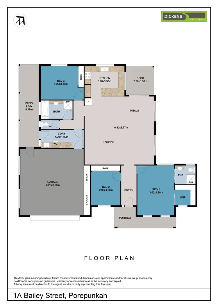 Floorplan of Homely house listing, 1A Bailey Street, Porepunkah VIC 3740