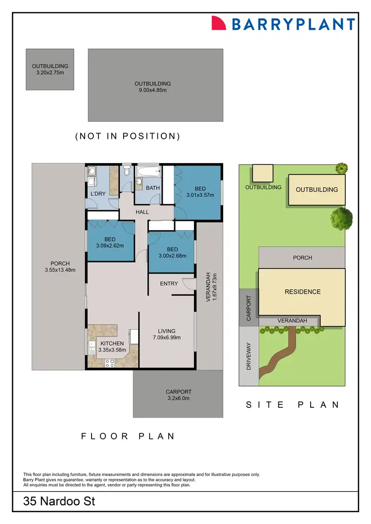 Floorplan of Homely house listing, 35 Nardoo Street, Red Cliffs VIC 3496