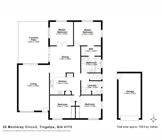 Floorplan of Homely house listing, 32 Monterey Circuit, Tingalpa QLD 4173