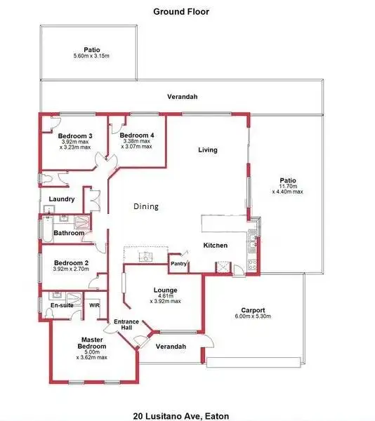 Floorplan of Homely house listing, 20 Lusitano Avenue, Eaton WA 6232