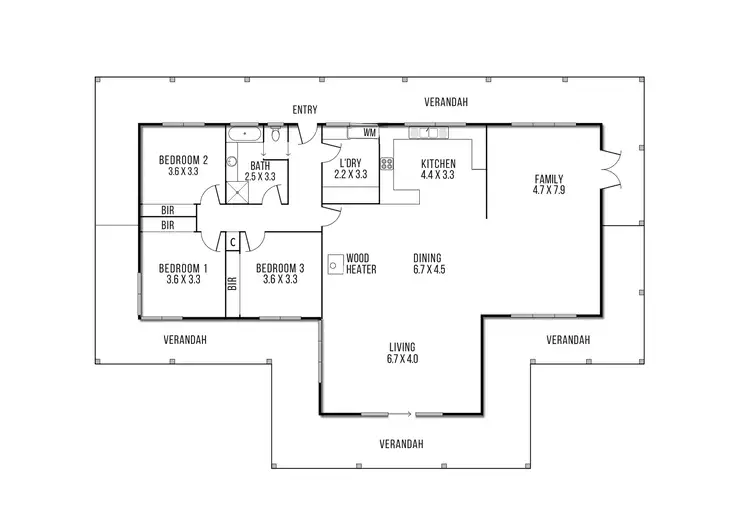 Floorplan of Homely rural property listing, 245 Old Highlands Road, Highlands VIC 3660