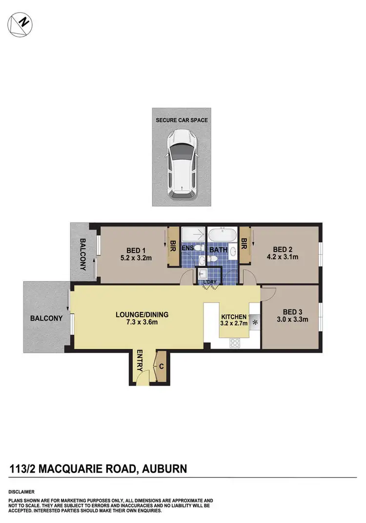 Floorplan of Homely unit listing, 113/2 Macquarie Road, Auburn NSW 2144