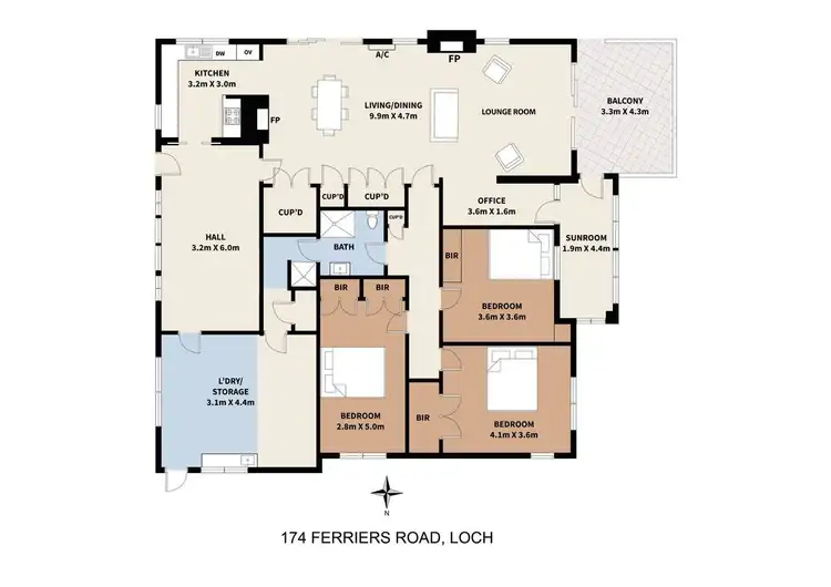 Floorplan of Homely rural property listing, 174 Ferriers Road, Loch VIC 3945