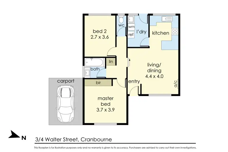 Floorplan of Homely unit listing, 3/4 Walter Street, Cranbourne VIC 3977