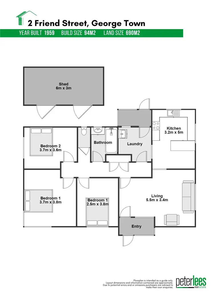 Floorplan of Homely house listing, 2 Friend Street, George Town TAS 7253