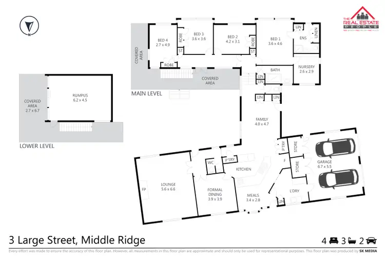 Floorplan of Homely house listing, 3 Large Street, Middle Ridge QLD 4350