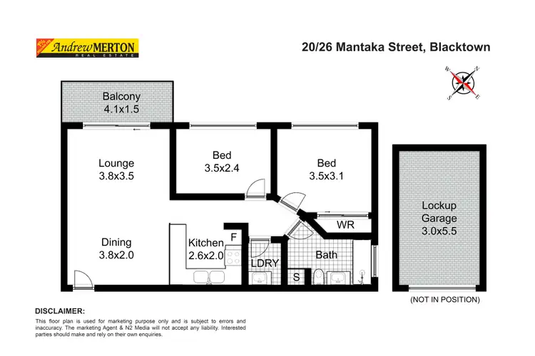 Floorplan of Homely unit listing, 20/26 Mantaka Street, Blacktown NSW 2148