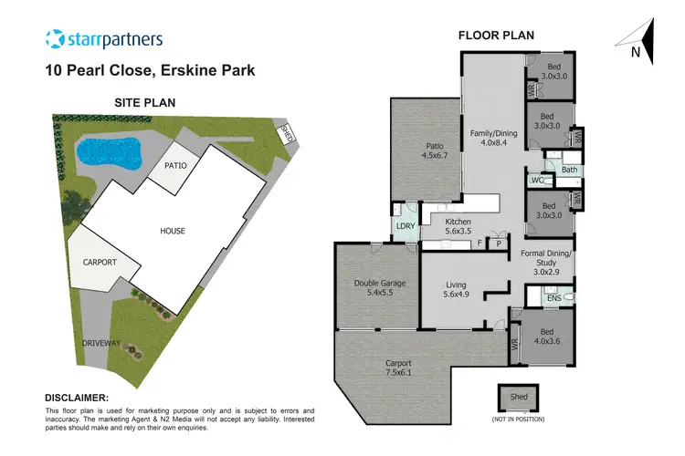 Floorplan of Homely house listing, 10 Pearl Close, Erskine Park NSW 2759