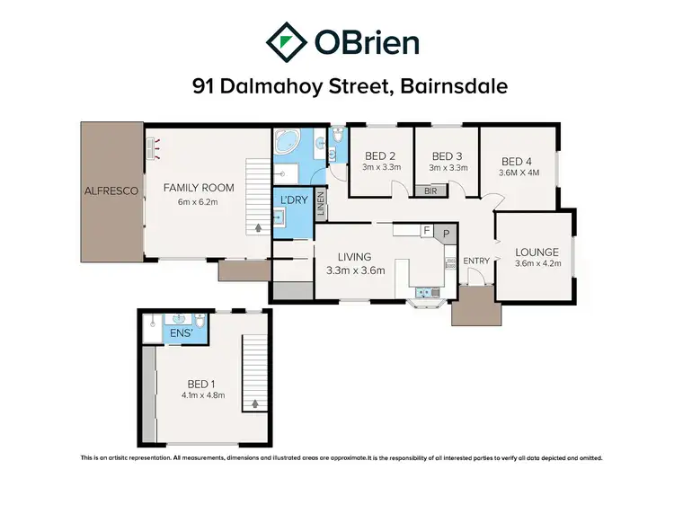 Floorplan of Homely house listing, 91 Dalmahoy Street, Bairnsdale VIC 3875
