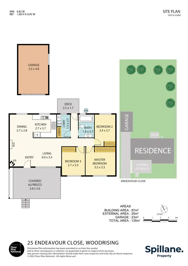 Floorplan of Homely house listing, 25 Endeavour Close, Woodrising NSW 2284
