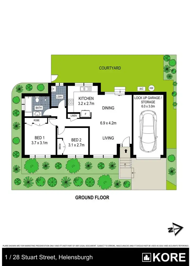 Floorplan of Homely villa listing, 1/28 Stuart Street, Helensburgh NSW 2508
