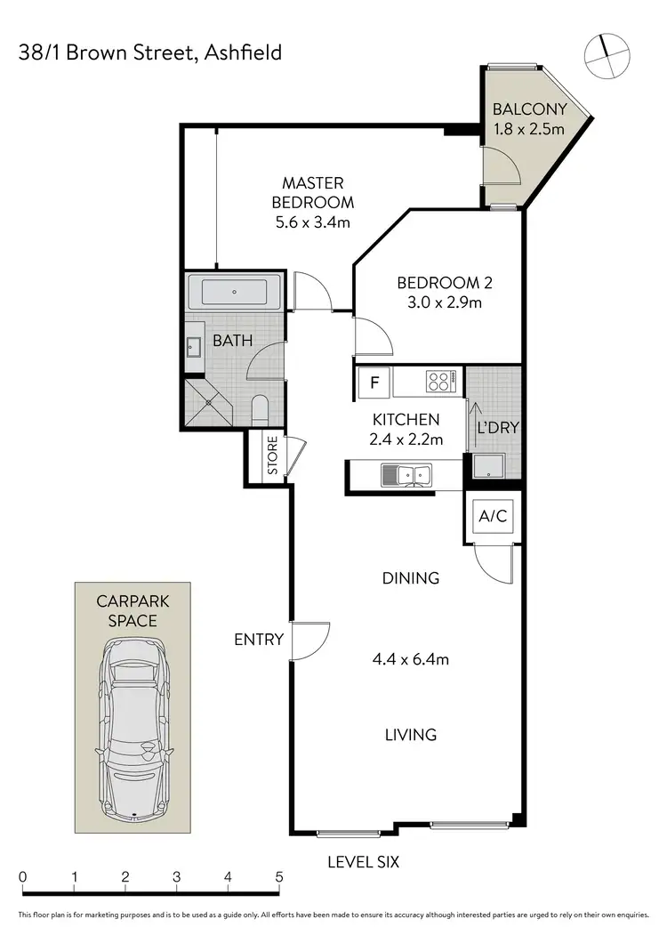 Floorplan of Homely apartment listing, 38/1 Brown Street, Ashfield NSW 2131