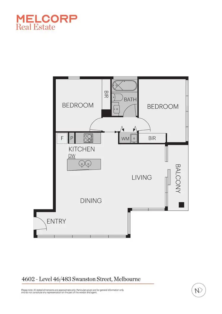 Floorplan of Homely apartment listing, 4602/483 Swanston Street, Melbourne VIC 3000