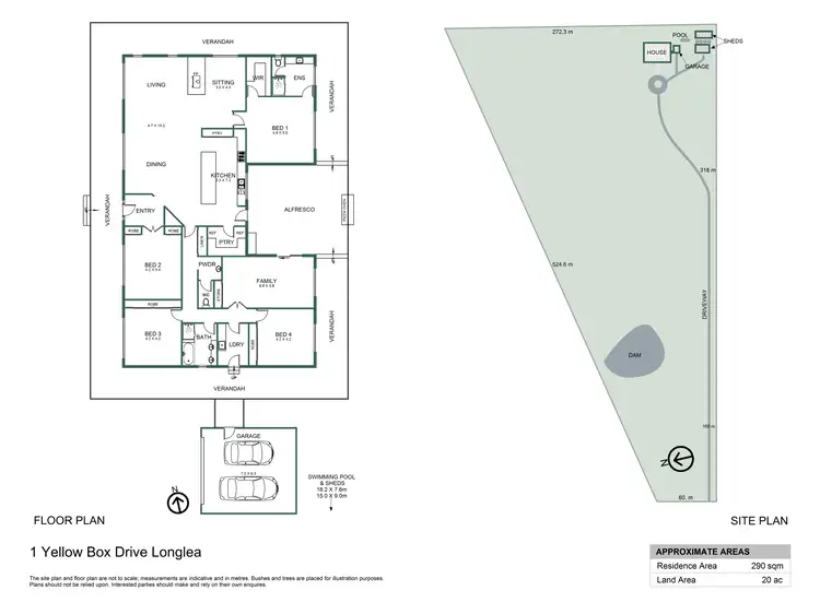 Floorplan of Homely house listing, 1 Yellow Box Drive, Longlea VIC 3551