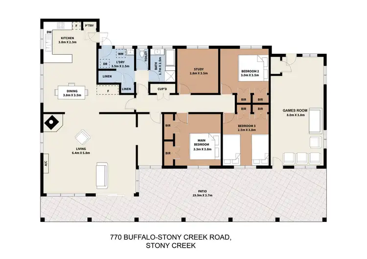 Floorplan of Homely rural property listing, 770 Buffalo-Stony Creek Road, Stony Creek VIC 3957