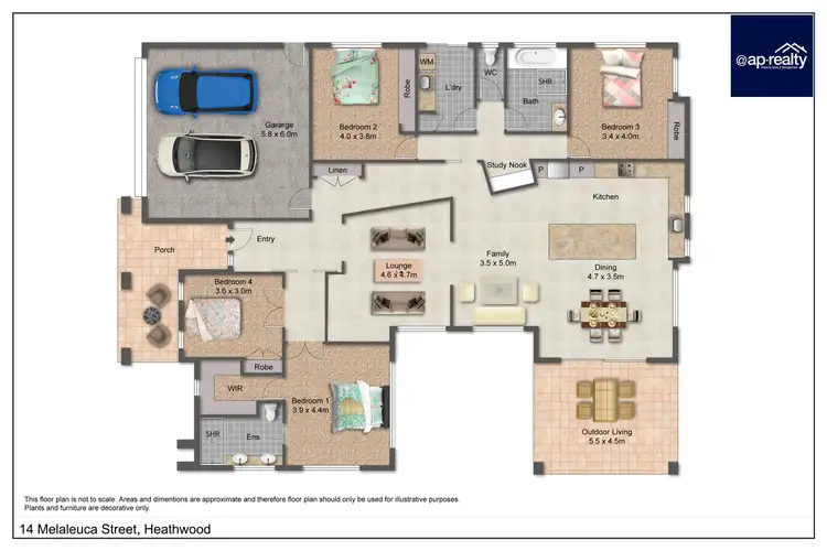Floorplan of Homely house listing, 14 Melaleuca Street, Heathwood QLD 4110