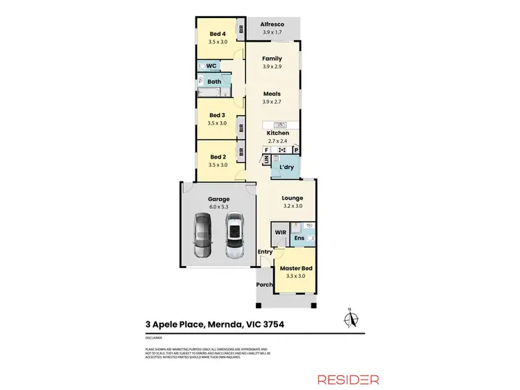 Floorplan of Homely house listing, 3 Apele Place, Mernda VIC 3754