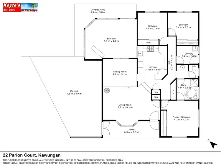 Floorplan of Homely house listing, 22 Parlon Court, Kawungan QLD 4655