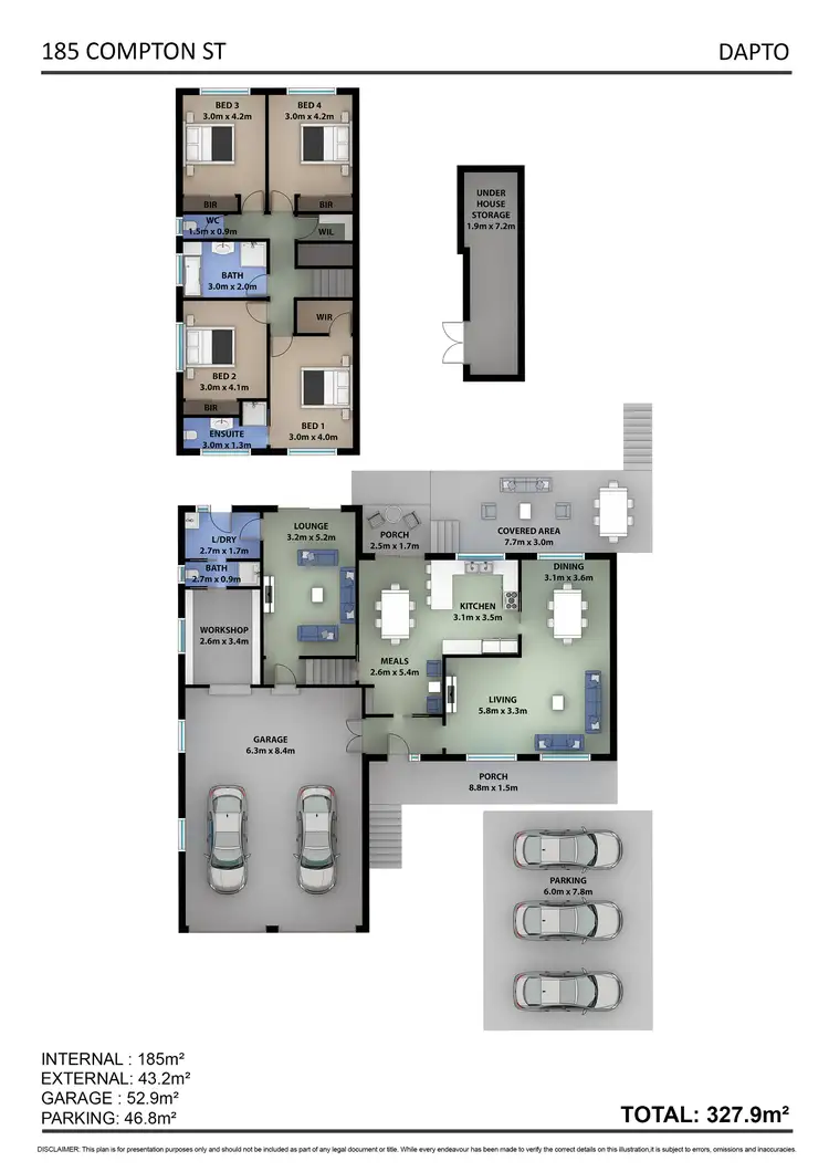 Floorplan of Homely house listing, 185 Compton Street, Dapto NSW 2530