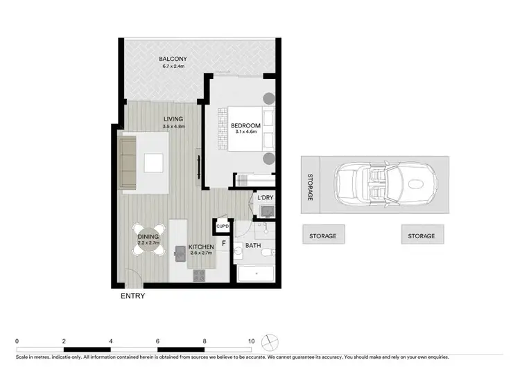 Floorplan of Homely apartment listing, 206/8A Myrtle Street, Prospect NSW 2148
