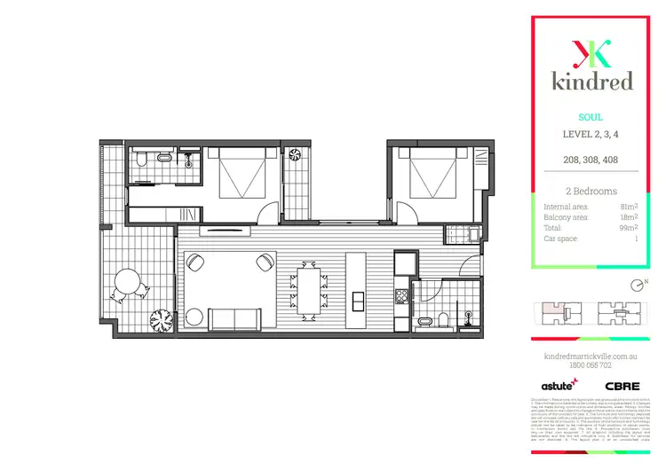 Floorplan of Homely apartment listing, 308/326 Marrickville Road, Marrickville NSW 2204
