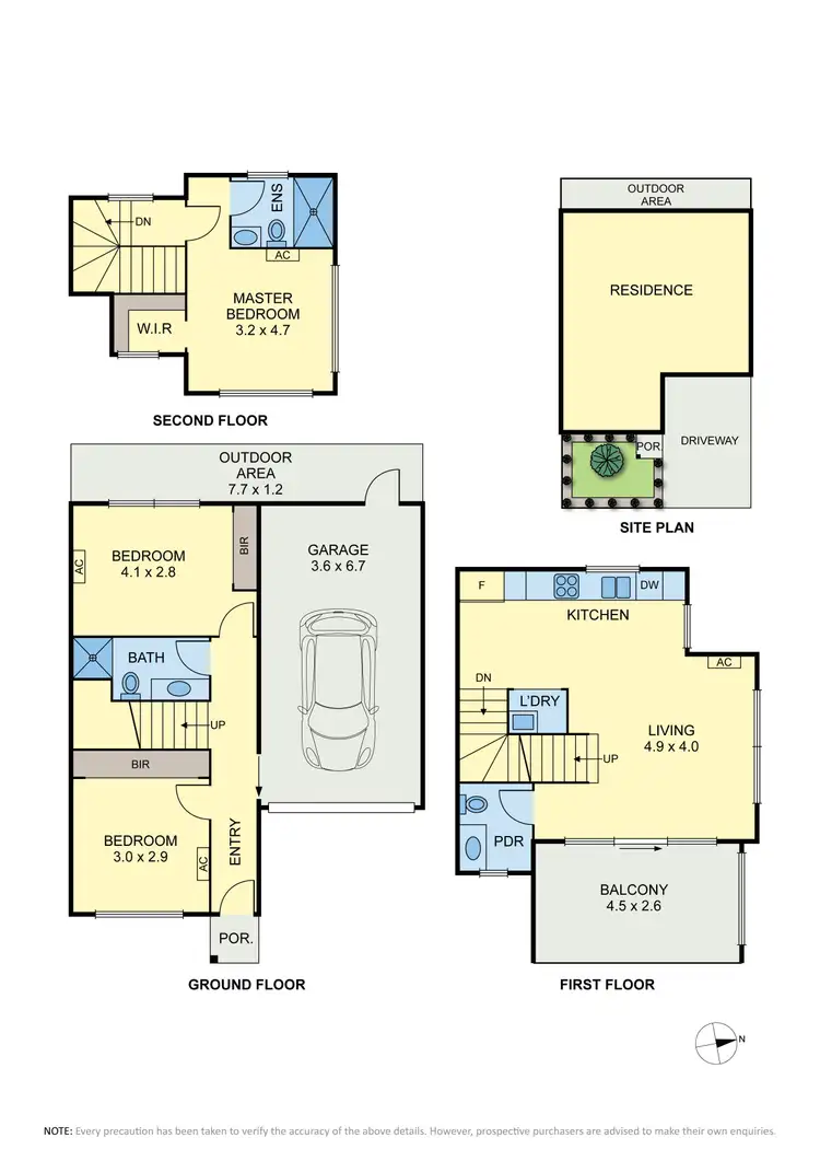 Floorplan of Homely townhouse listing, 1A Leila Street, Essendon VIC 3040