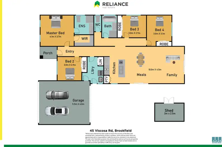Floorplan of Homely house listing, 45 Viscosa Road, Brookfield VIC 3338