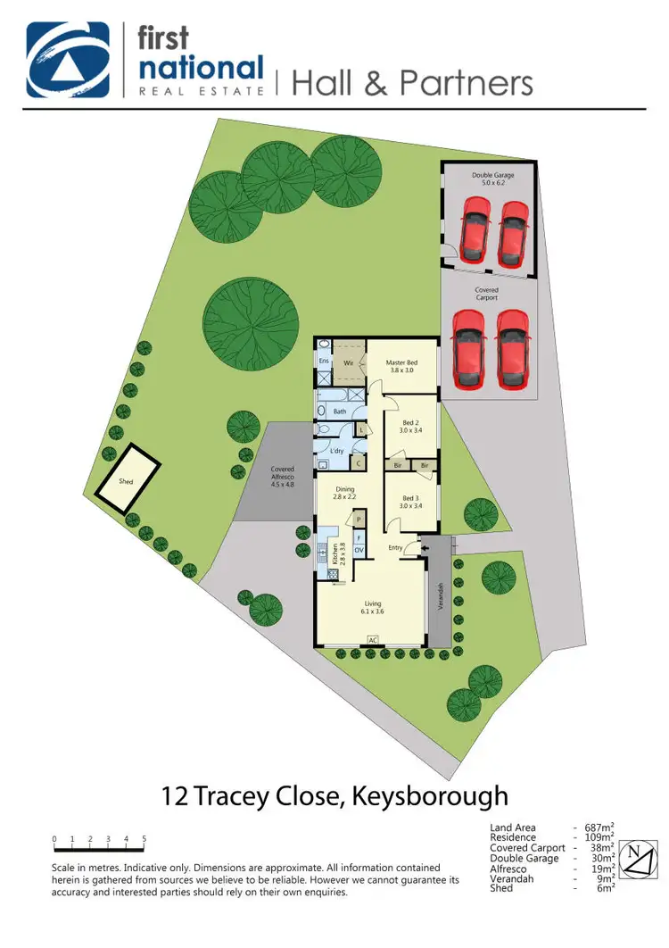 Floorplan of Homely house listing, 12 Tracey Close, Keysborough VIC 3173