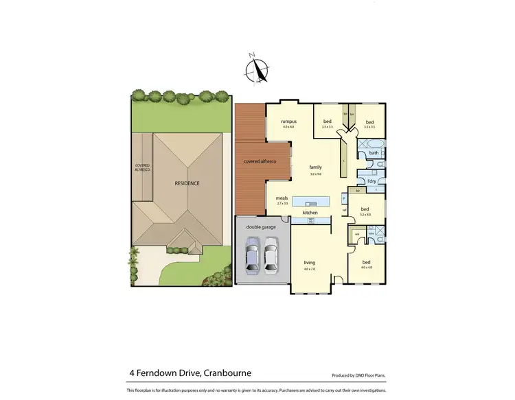Floorplan of Homely house listing, 4 Ferndown Drive, Cranbourne VIC 3977