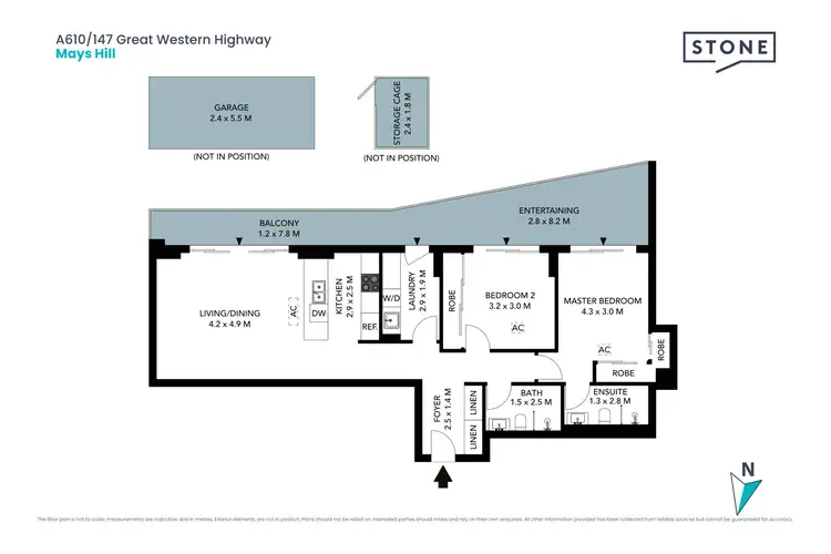 Floorplan of Homely apartment listing, A610/147 Great Western Highway, Mays Hill NSW 2145