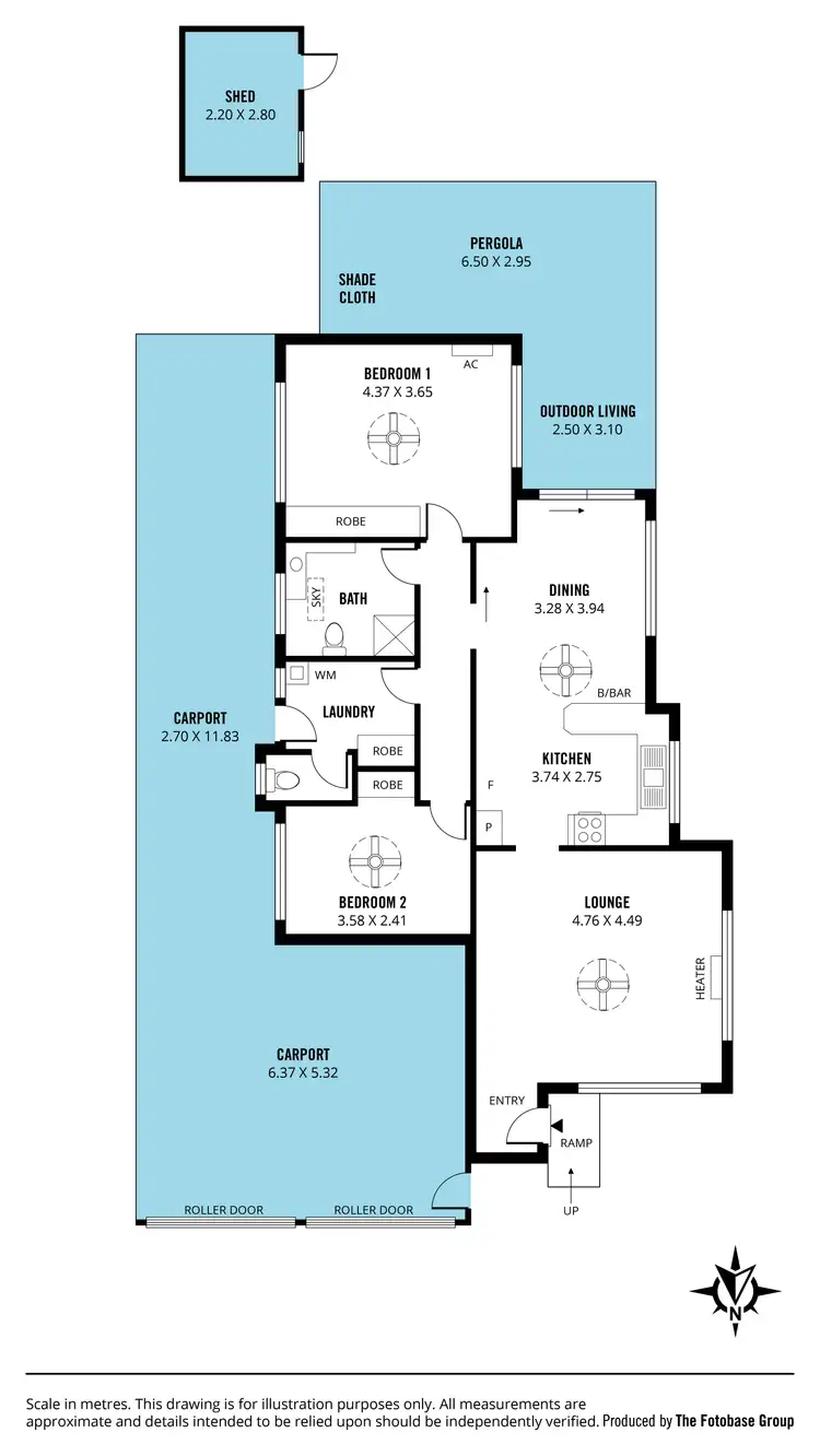 Floorplan of Homely house listing, 206 Honeypot Road, Huntfield Heights SA 5163