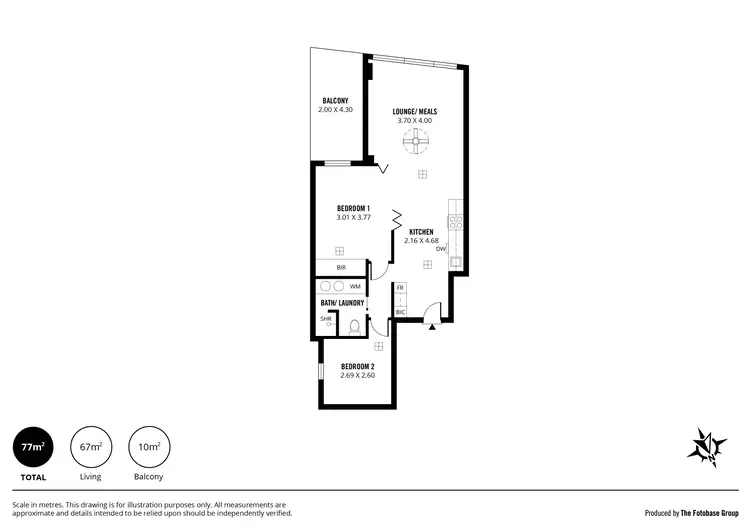 Floorplan of Homely apartment listing, 102/144 South Terrace, Adelaide SA 5000