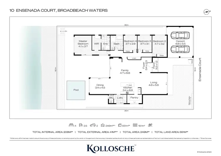 Floorplan of Homely house listing, 10 Ensenada Court, Broadbeach Waters QLD 4218