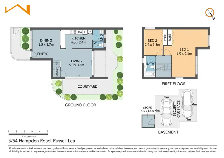 Floorplan of Homely townhouse listing, 5/54 Hampden Road, Russell Lea NSW 2046