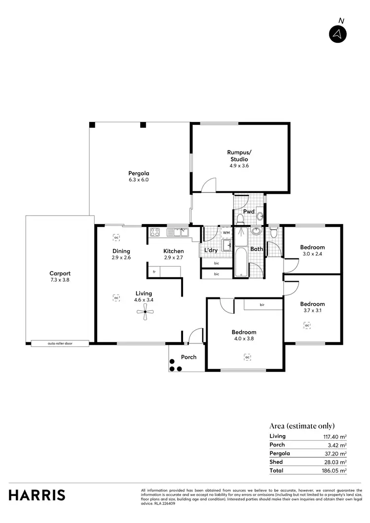 Floorplan of Homely house listing, 63 Gwynne Street, Firle SA 5070