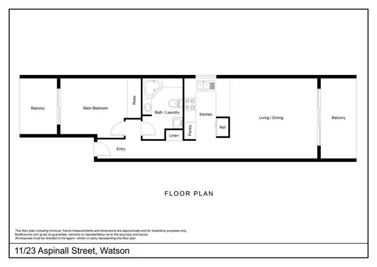 Floorplan of Homely unit listing, 11/23 Aspinall Street, Watson ACT 2602