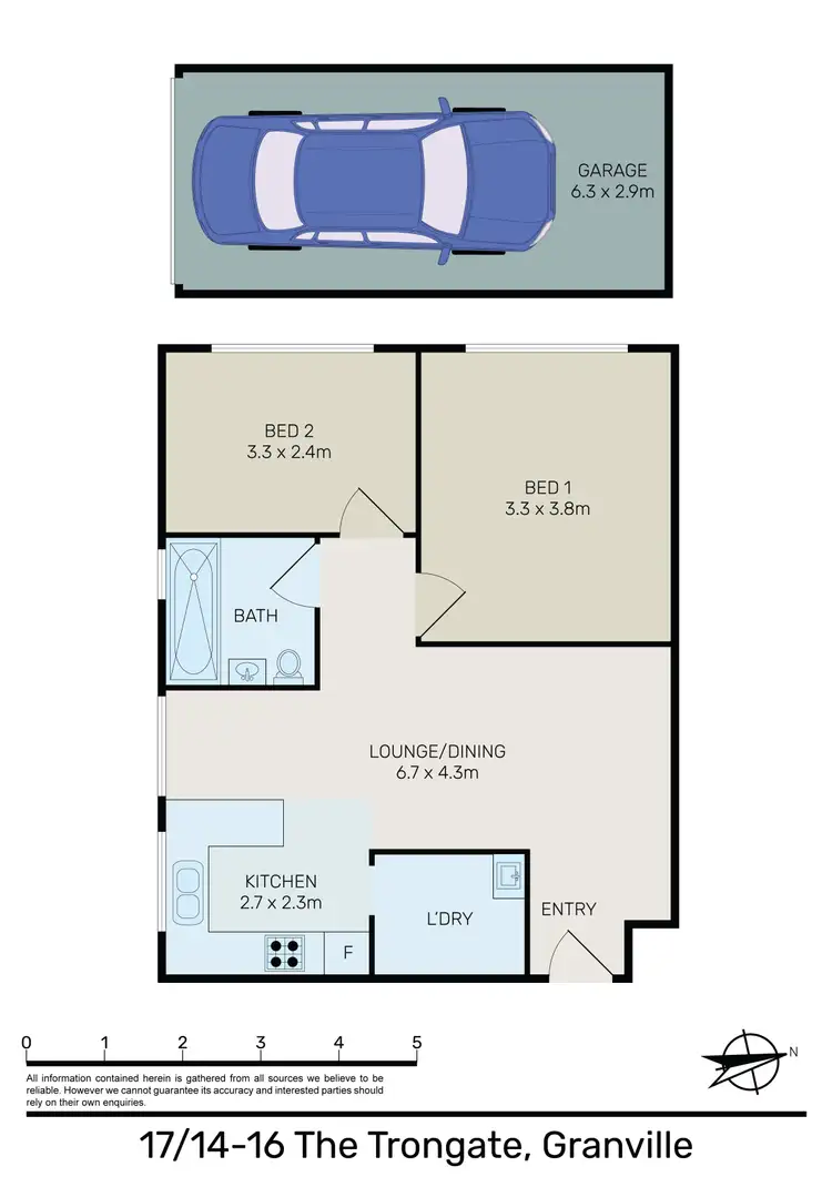 Floorplan of Homely unit listing, 17/14-16 The Trongate, Granville NSW 2142