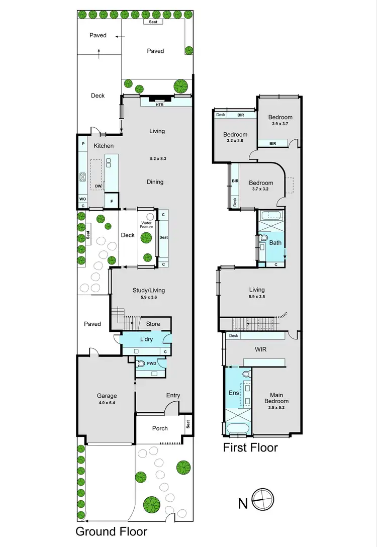 Floorplan of Homely townhouse listing, 4B Hughes Street, Bentleigh East VIC 3165