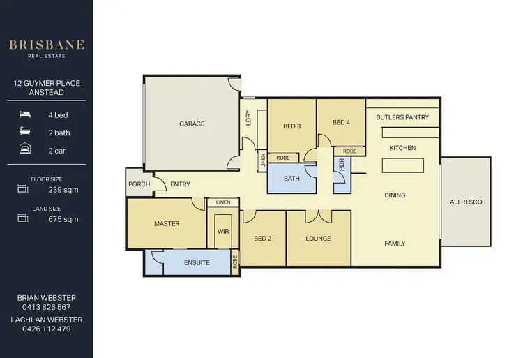 Floorplan of Homely house listing, 12 Guymer Place, Anstead QLD 4070