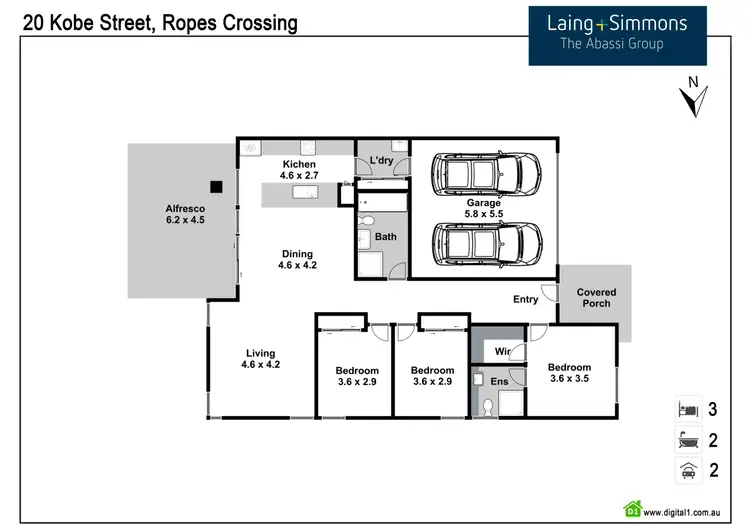 Floorplan of Homely house listing, 20 Kobe Street, Ropes Crossing NSW 2760