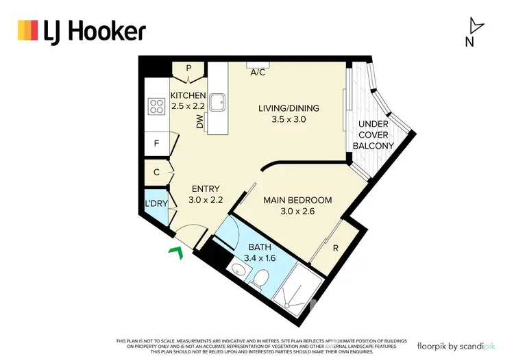 Floorplan of Homely apartment listing, 3401/228 La Trobe Street, Melbourne VIC 3000