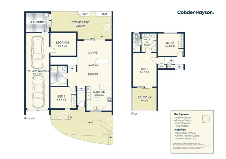 Floorplan of Homely townhouse listing, 2/61 Sackville Street, Bardwell Valley NSW 2207