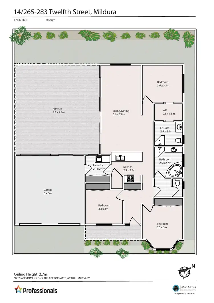 Floorplan of Homely townhouse listing, 14/265-283 Twelfth Street, Mildura VIC 3500