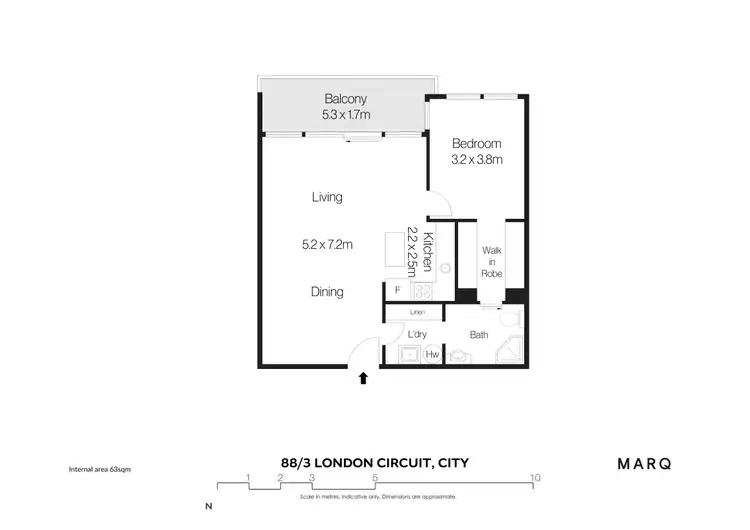 Floorplan of Homely unit listing, 88/3 London Circuit, City ACT 2601