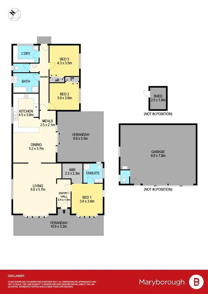 Floorplan of Homely house listing, 69 Holyrood Street, Maryborough VIC 3465