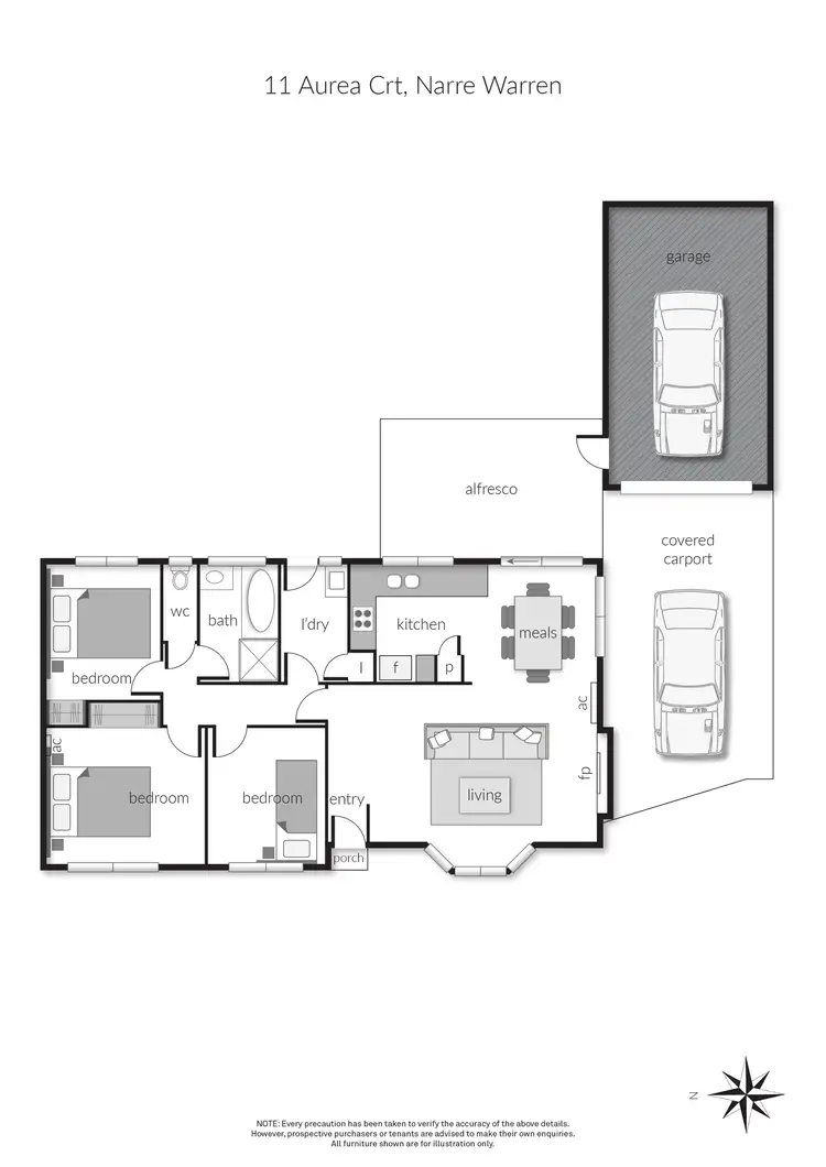 Floorplan of Homely house listing, 11 Aurea Court, Narre Warren VIC 3805
