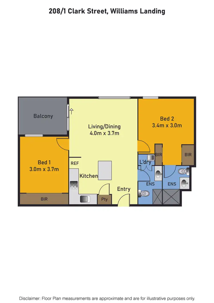 Floorplan of Homely apartment listing, 208/1 Clark Street, Williams Landing VIC 3027